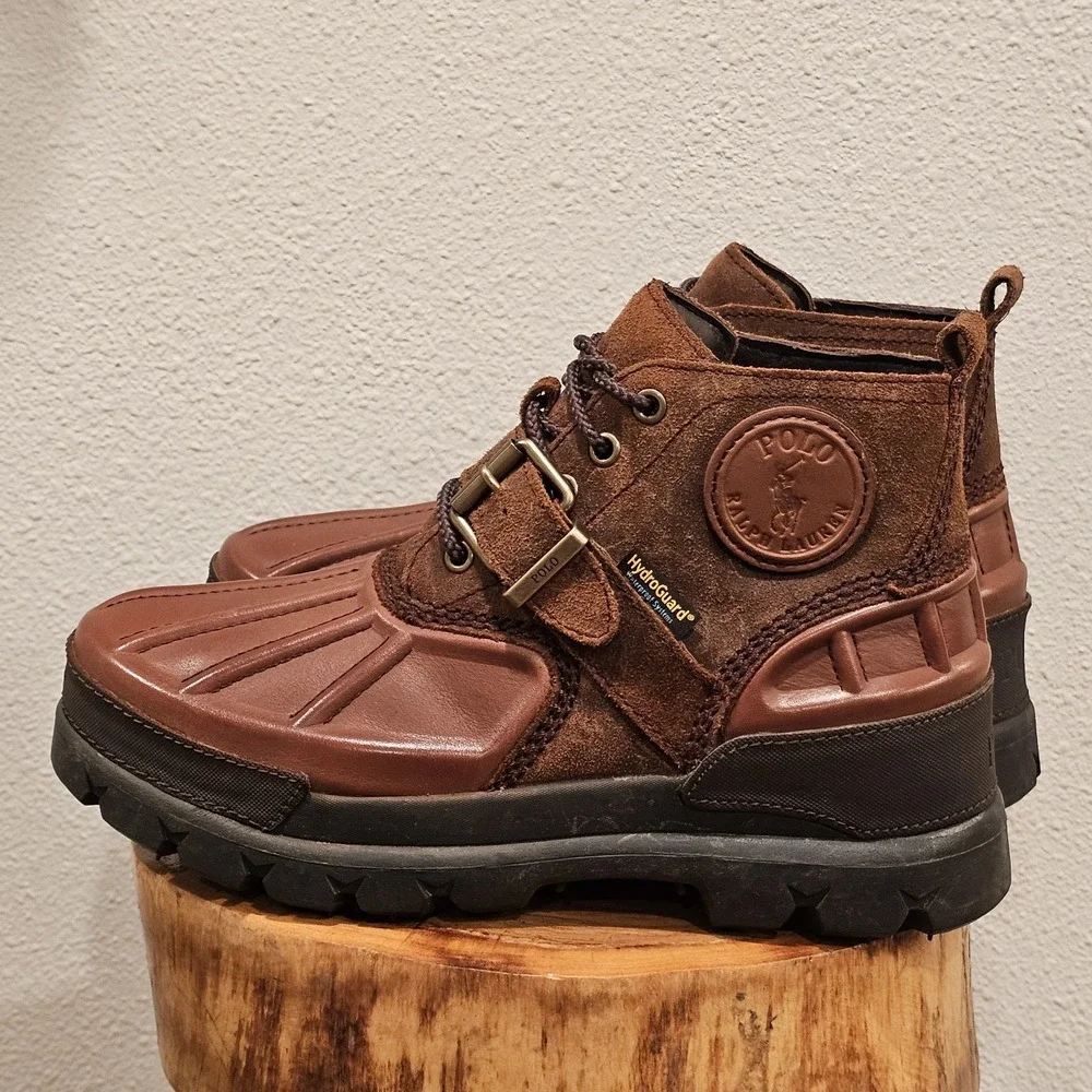 Polo Ralph‎ Lauren Oslo Low Waterproof Leather Suede Boots Mens Size 7.5